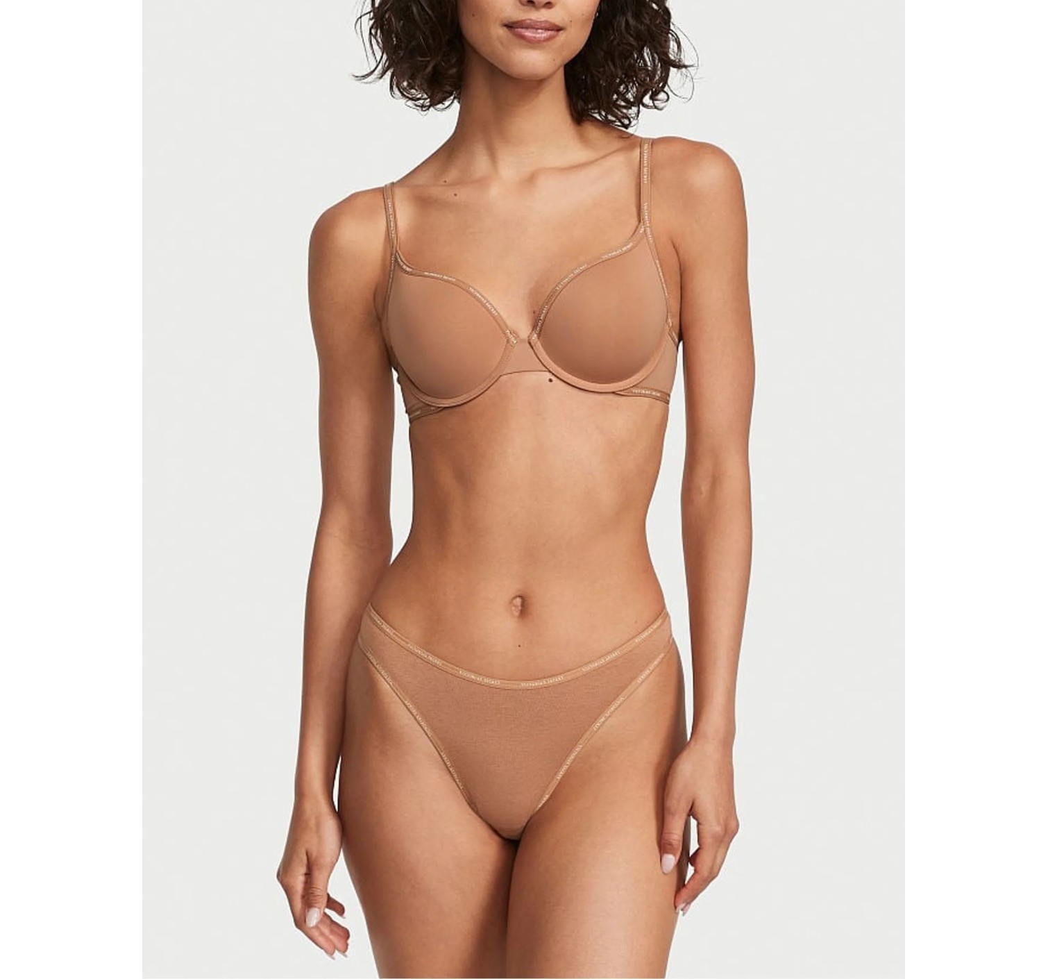 Трусики High Leg Scoop Thong Knickers Toffe