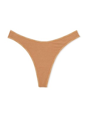 Трусики High Leg Scoop Thong Knickers Toffe