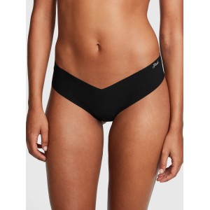 Трусики PINK No Show High-Leg Thong Panty Black