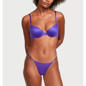 Трусики Icon Lace String Thong Panty Purple Shock