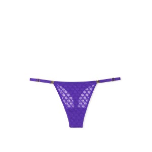 Трусики Icon Lace String Thong Panty Purple Shock