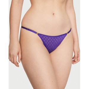 Трусики Icon Lace String Thong Panty Purple Shock