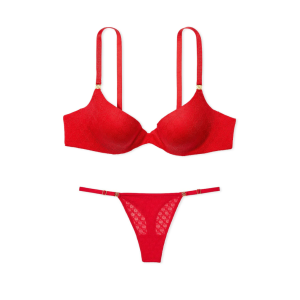 Комплект белья Icon Push-Up Demi Bra Lipstick Thong Set