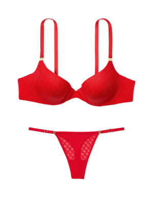 Комплект белья Icon Push-Up Demi Bra Lipstick Thong Set