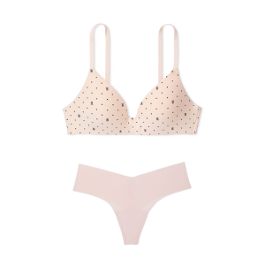 Комплект білизни Lightly Lined Wireless Bra Purest Pink Logo Dot Set