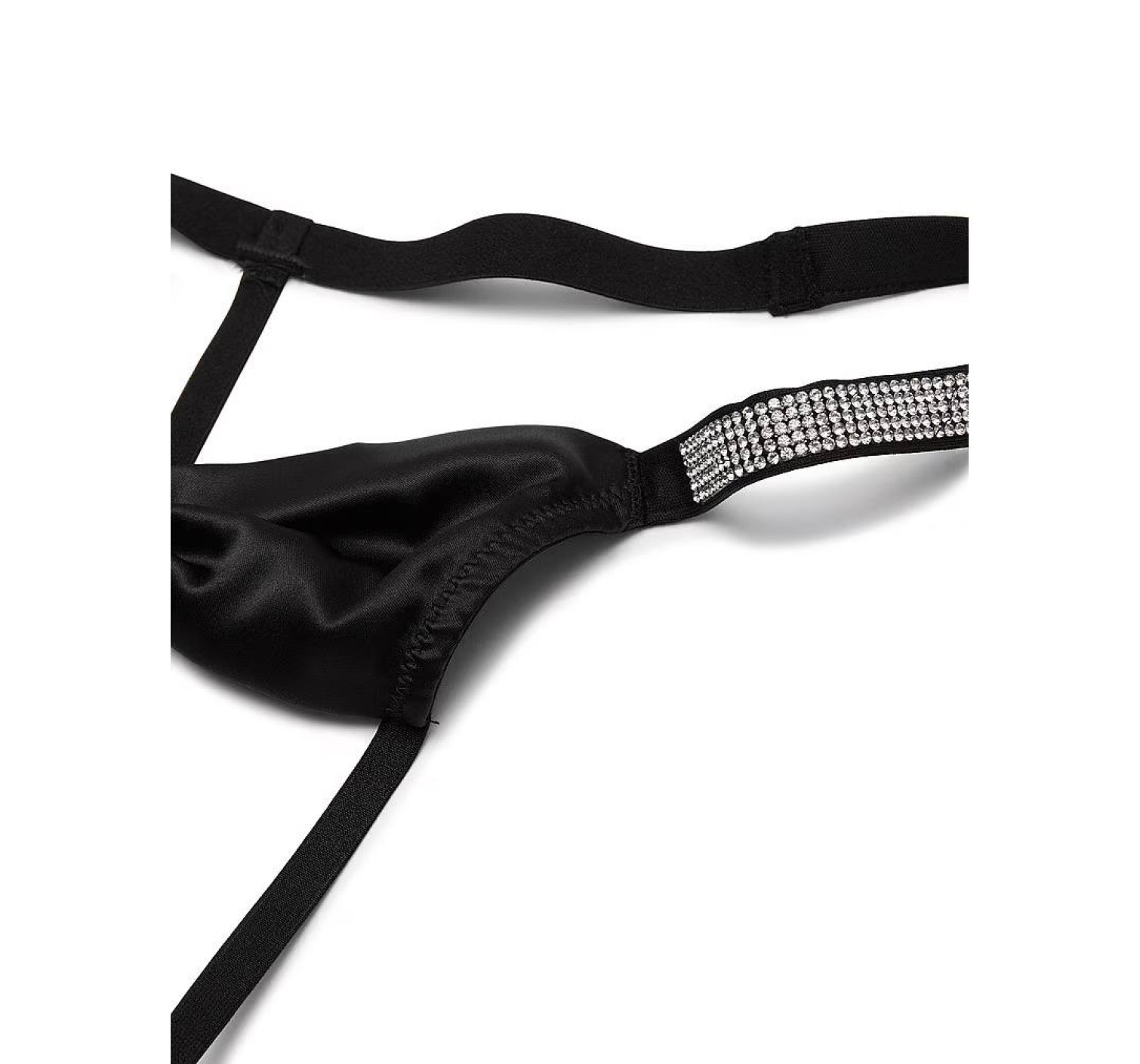 Трусики Shine Bow Satin Crotchless V-String Panty