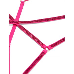 Трусики Crotchless Shine Strappy Thong Panty Pink