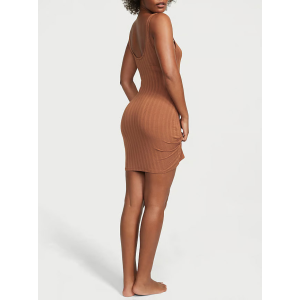 Сукня-пеньюар Luxe Modal Ribbed Slip Caramel