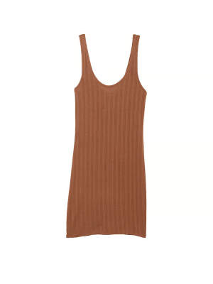 Платье-пеньюар Luxe Modal Ribbed Slip Caramel
