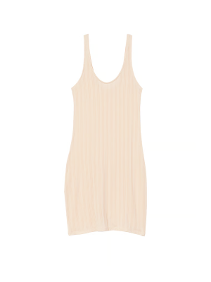 Платье-пеньюар Luxe Modal Ribbed Slip Marzipan
