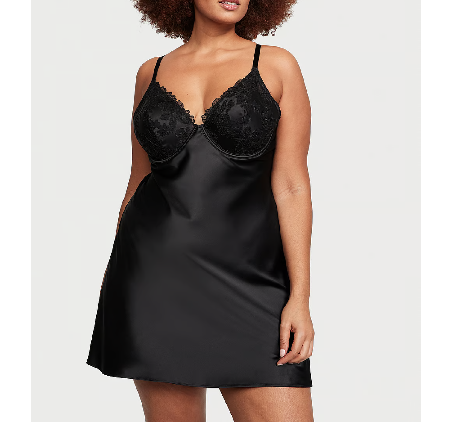 Пеньюар Victoria's Secret Fishnet Ziggy Slip Black