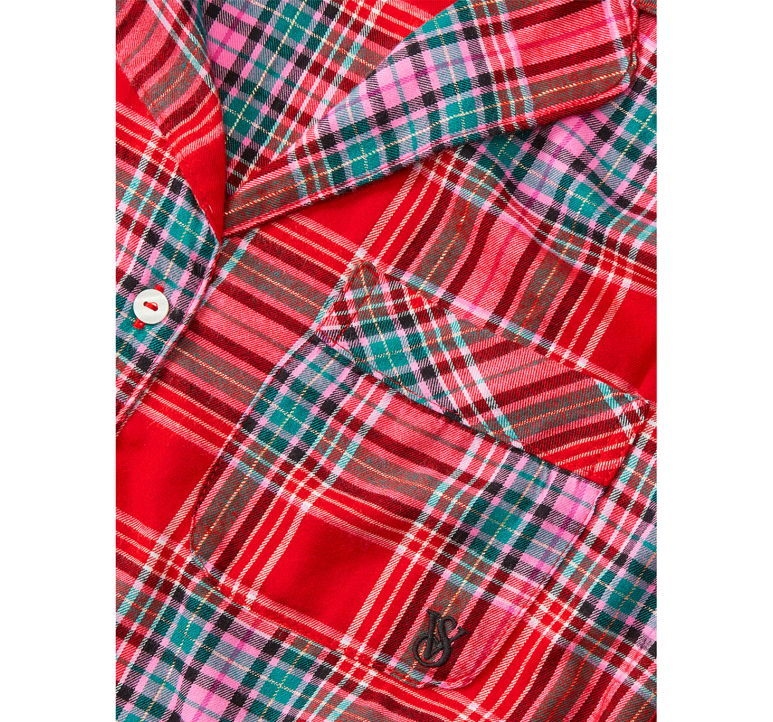 Піжама Flannel Short Pajama Set Lipstick Beauty Plaid