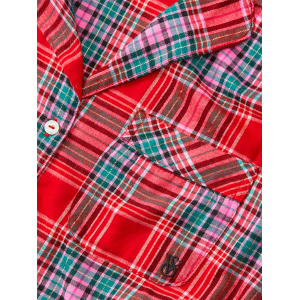 Піжама Flannel Short Pajama Set Lipstick Beauty Plaid