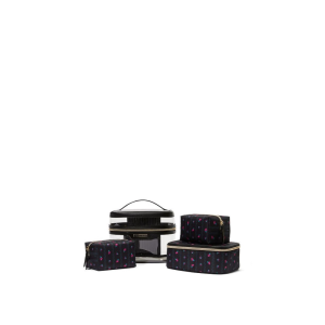 Набор косметичек 4-in-1 Train Case Black Ditsy Floral