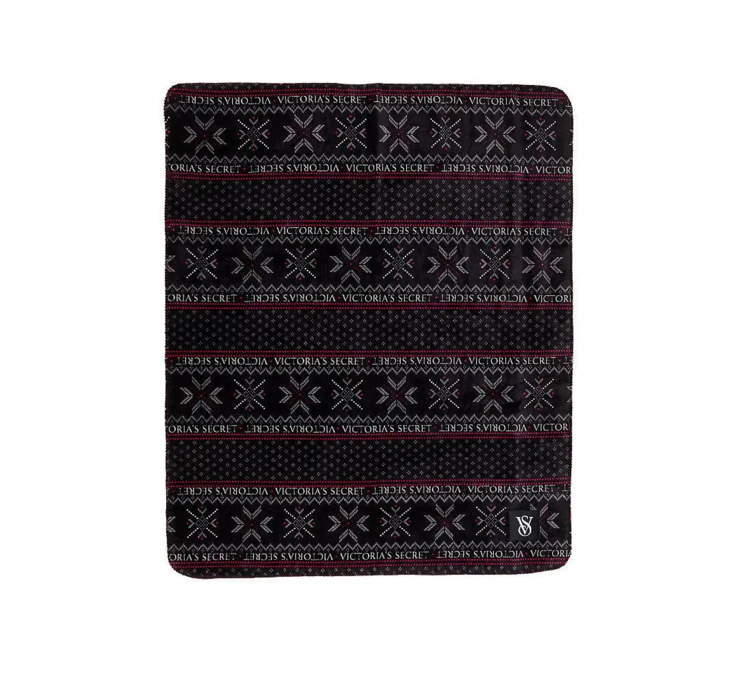Плед Plush Fleece Blank Black Print