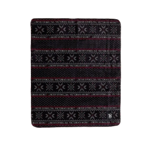 Плед Plush Fleece Blank Black Print