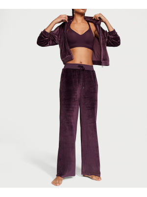 Велюровий костюм Velour Ribbed High-Rise Wide Leg