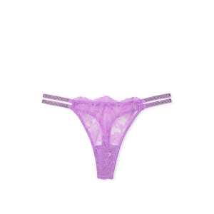Трусики Double Shine Strap Lace Thong Panty Purple Paradise