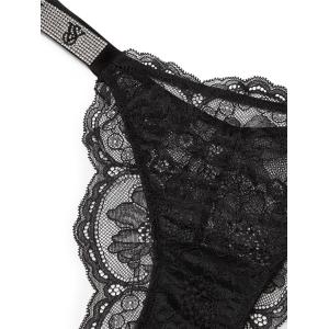 Трусики Shine Strap Lace Brazilian Panty Black