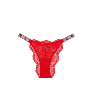 Трусики Shine Strap Lace Brazilian Panty Lipstick