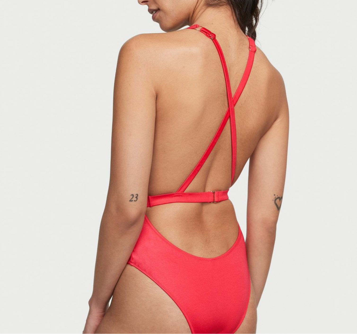 Купальник монокини Shine Strap Plunge One-Piece Swimsuit Wild Strawberry