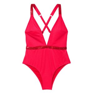 Купальник монокини Shine Strap Plunge One-Piece Swimsuit