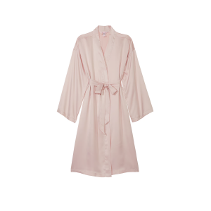 Сатиновий халат Satin Midi Robe Pink Fizz
