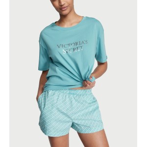 Пижама Cotton Short Tee-Jama Set Fountain Blue