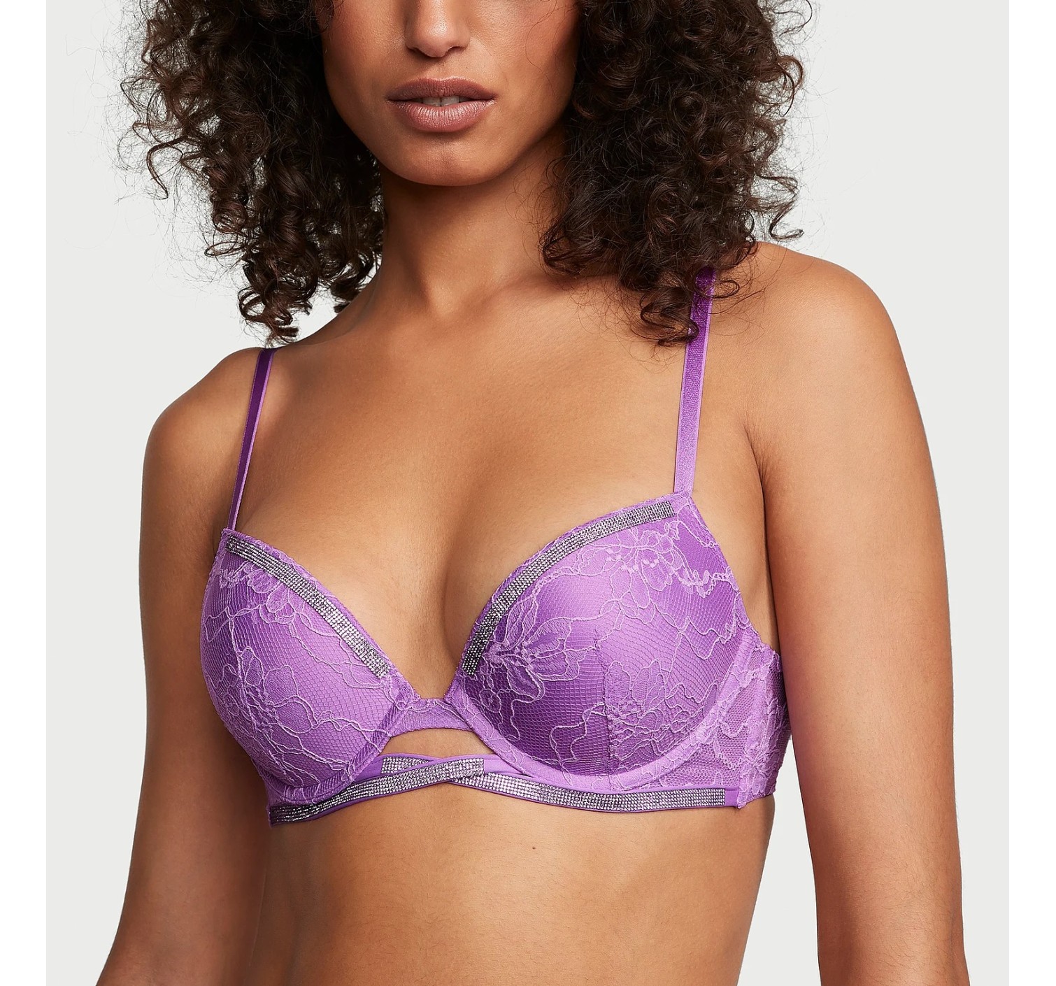 Комплект белья Shine Cradle Lace Push-Up Bra Purple Paradise Set