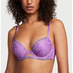 Комплект белья Shine Cradle Lace Push-Up Bra Purple Paradise Set