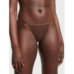 Трусики Icon Lace String Thong Panty Ganache