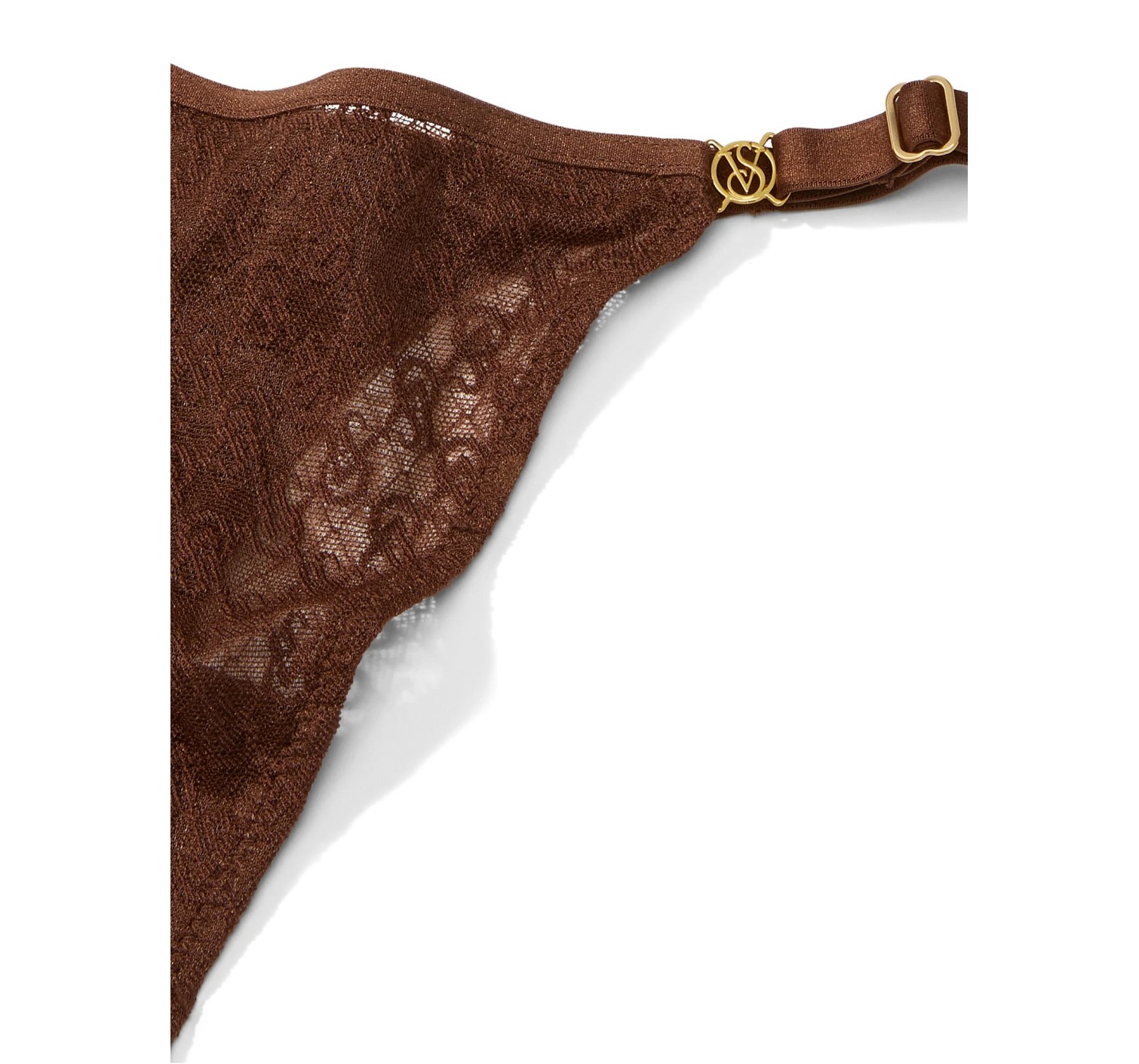 Трусики Icon Lace String Thong Panty Ganache