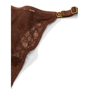 Трусики Icon Lace String Thong Panty Ganache