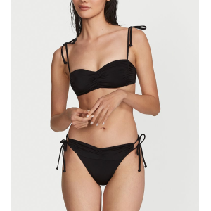 Купальник Ruched Shine Bikini Top Twist Brazillian Bikini Bottom
