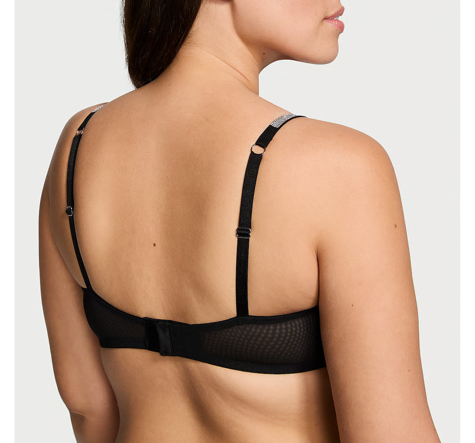 Комплект белья Sheer Shine Low-Cut Demi Bra Black