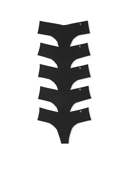 Набор трусиков 5-Pack No-Show Thong Panties Black