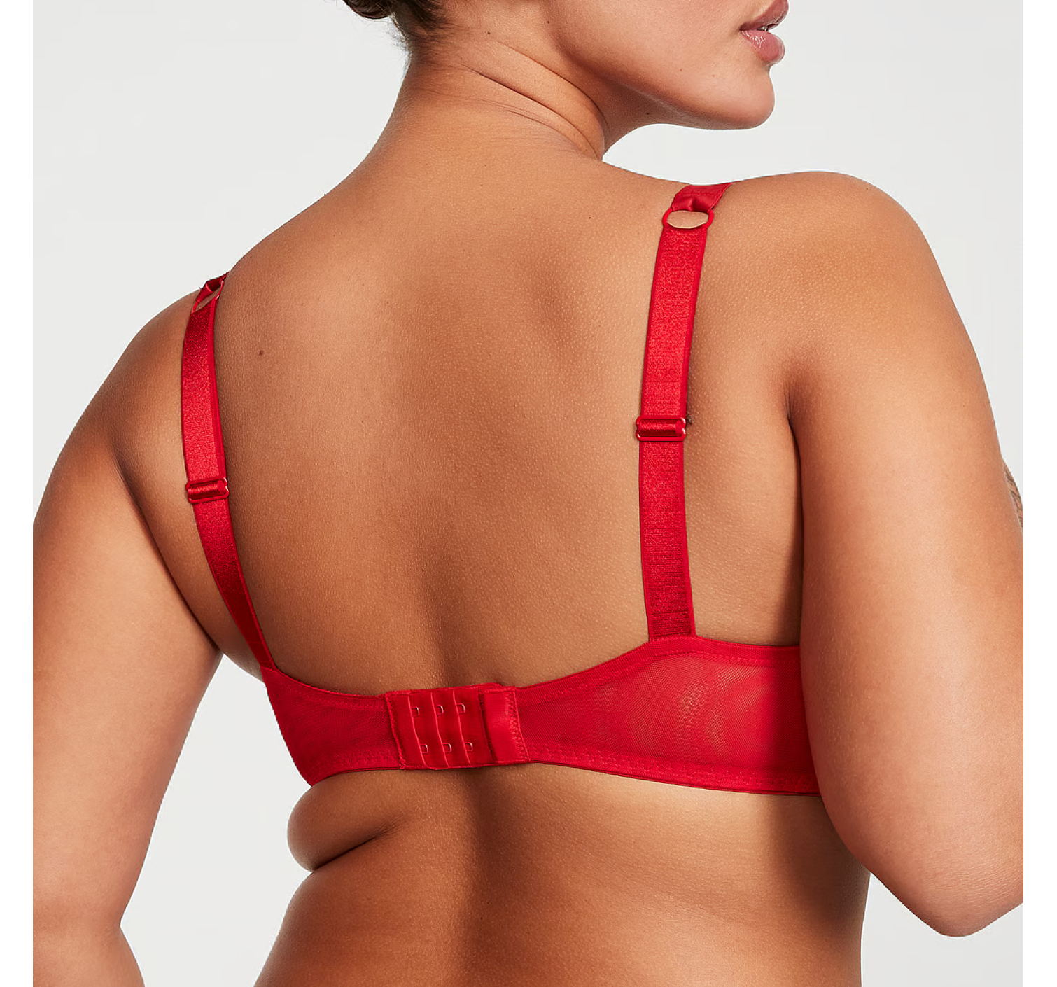 Комплект белья Shine Strap Lace Push-Up Bra Set Cherry Red