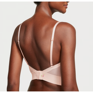 Комплект білизни Rosebud Embroidery Unlined Strapless Plunge-Back Corset Top Set Pink Fizz