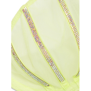Комплект белья Sheer Shine Low-Cut Demi Bra Set Citron Glow
