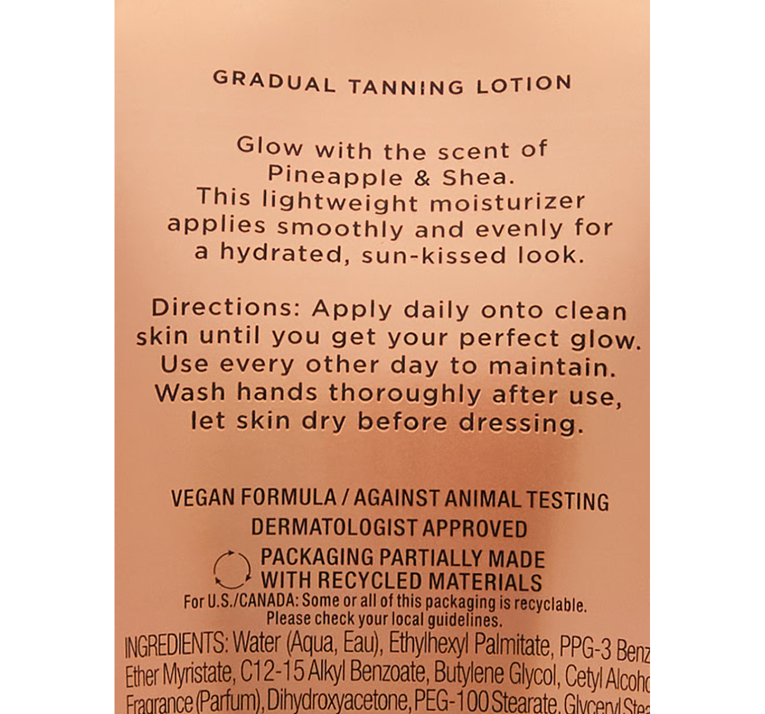 Лосьйон-автозасмага для тіла Pineapple & Shea Glow Tanning Lotion