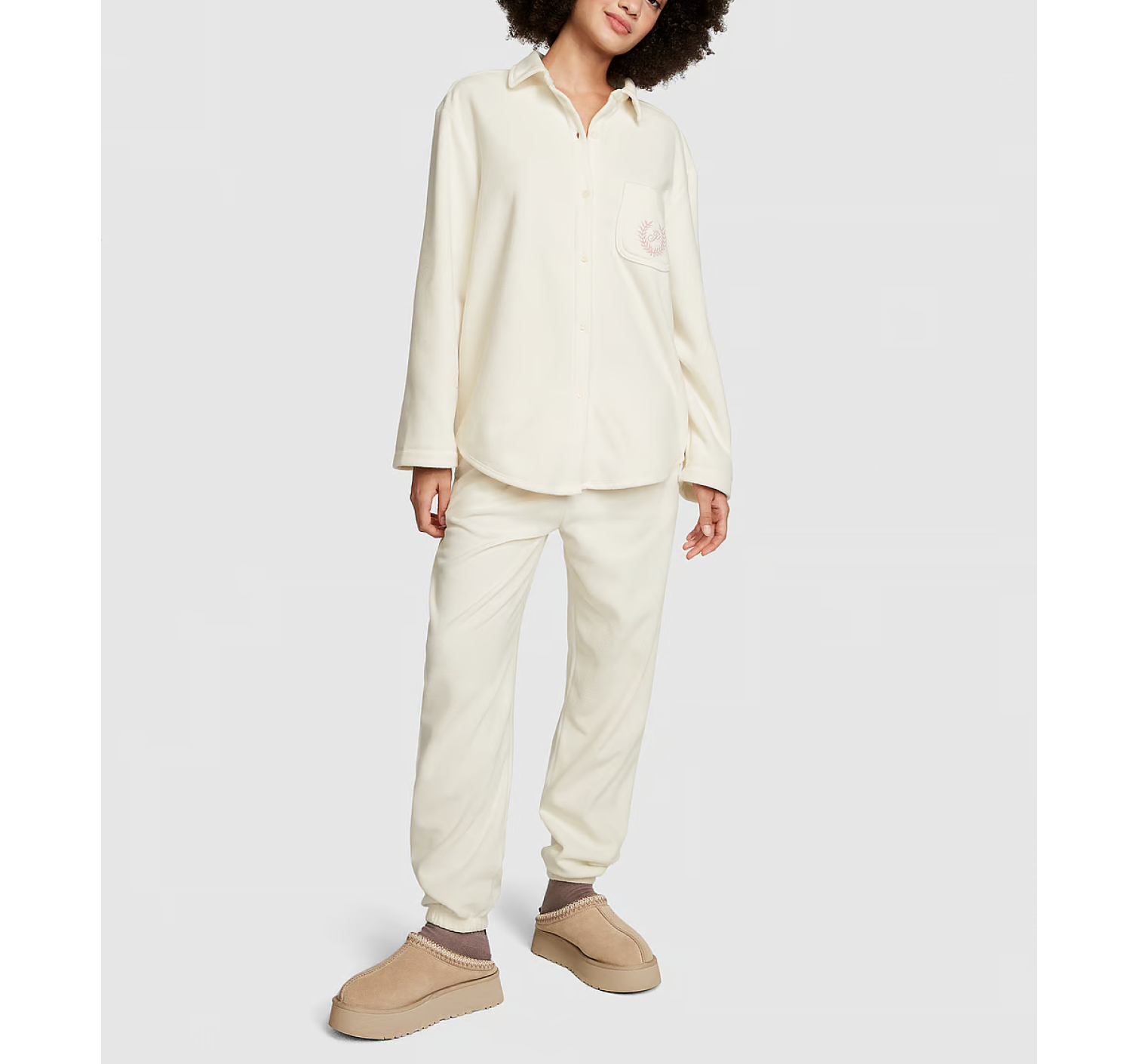 Флисовая пижама Polar Fleece Jogger Pajama Set Creamer