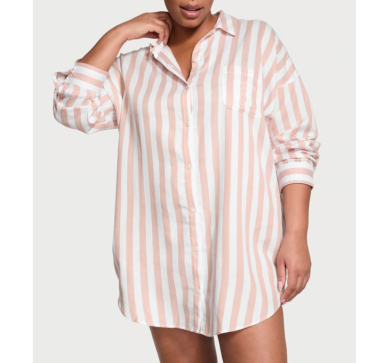 Ночная рубашка Modal-Cotton Sleepshirt Toasted Sugar Stripes