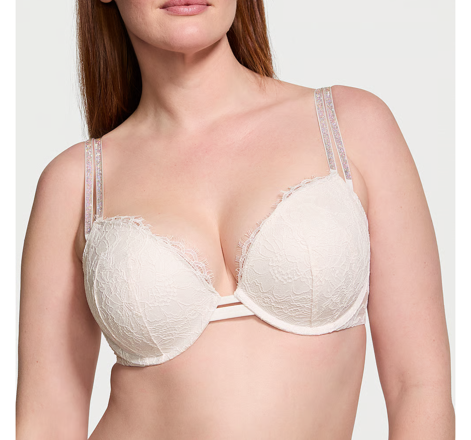Комплект білизни Double Shine Strap Lace Push-Up Bra Coconut White