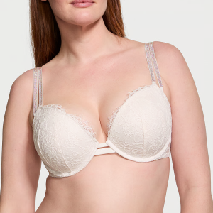 Комплект білизни Double Shine Strap Lace Push-Up Bra Coconut White