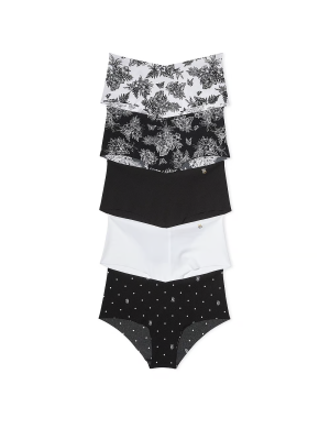 Набір трусиків 5-Pack No-Show Cheeky Panties Black & White Mix