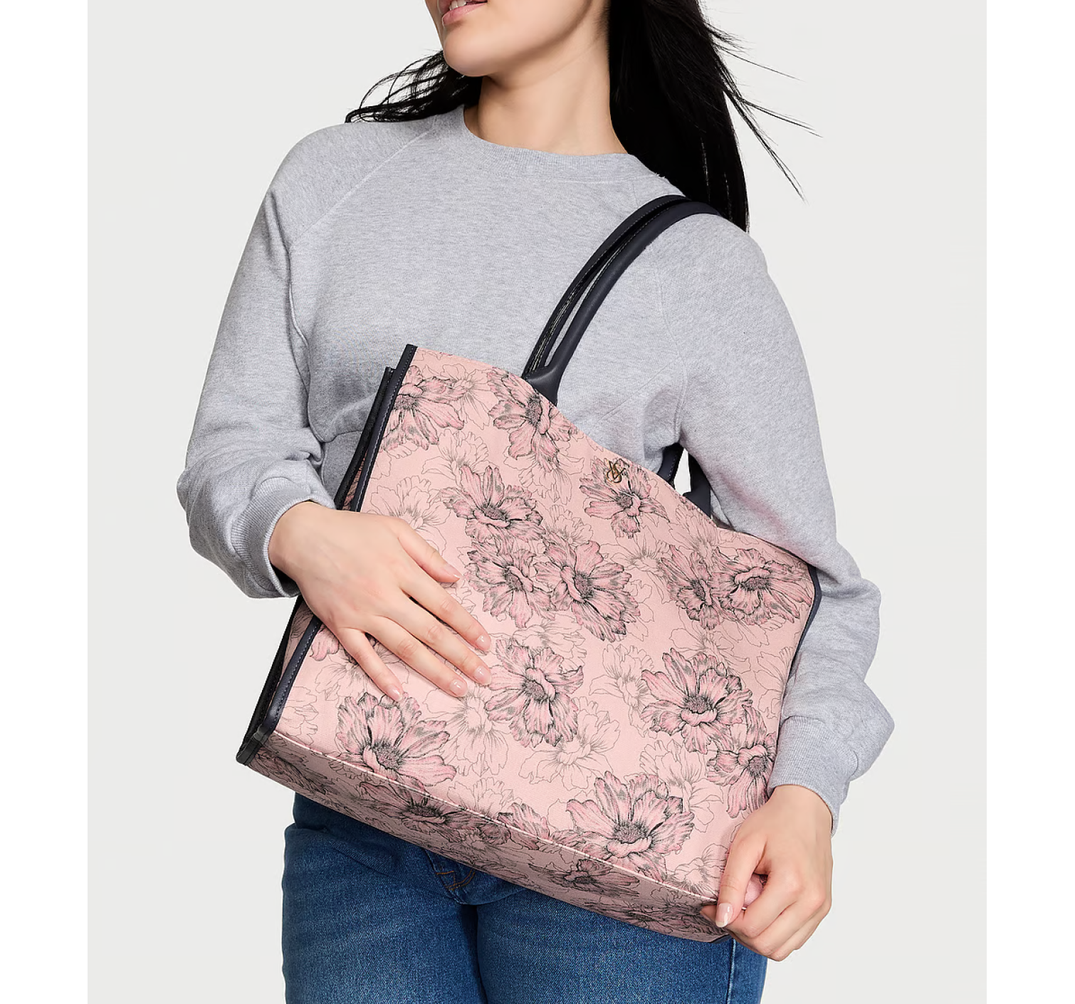 Сумка Victoria’s Secret Tote Bag Pink Outline Floral