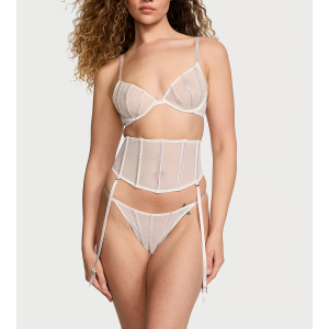 Комплект белья Sheer Shine Low-Cut Demi Bra Coconut White