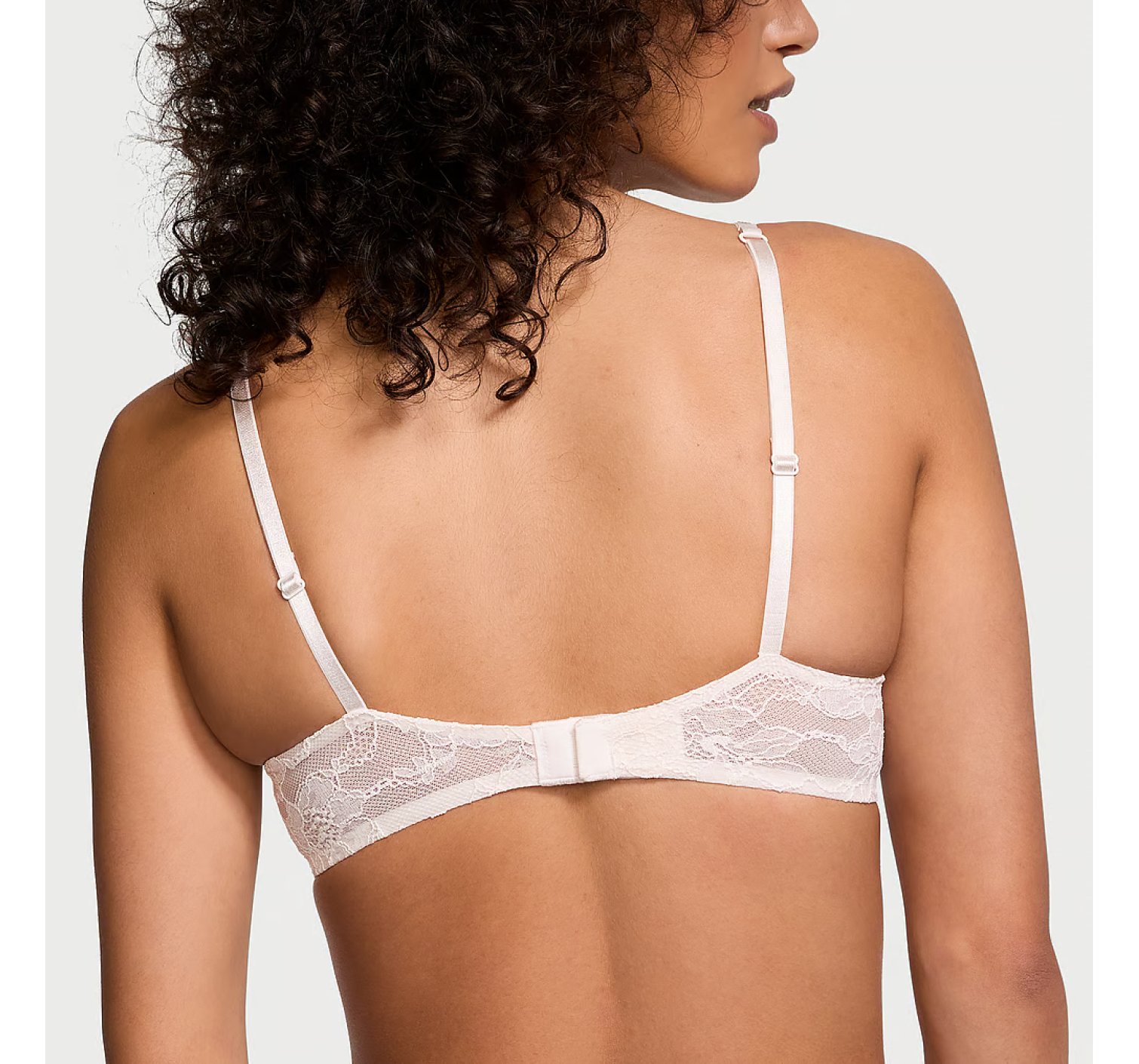 Комплект белья Bombshell Add-2-Cups Double Shine Strap Lace Push-Up Bra Set Coconut White
