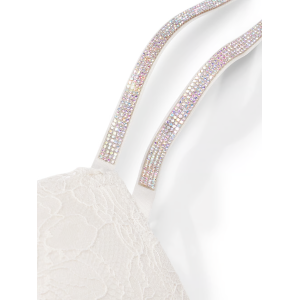Комплект белья Bombshell Add-2-Cups Double Shine Strap Lace Push-Up Bra Set Coconut White