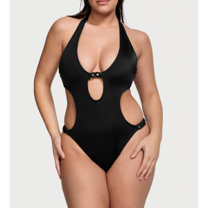 Купальник монокини Chain-Link Cut-Out Monokini One-Piece Swimsuit Black